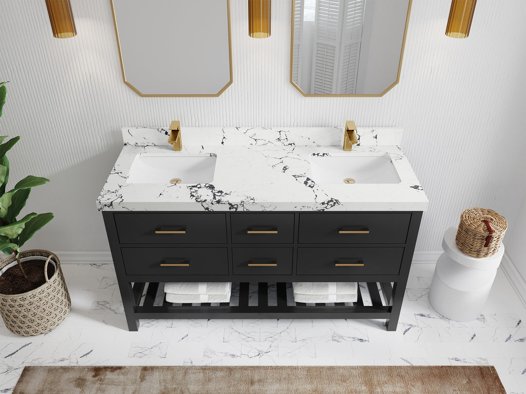 Parker 60 in. W x 22 in. D Double Sink Bathroom Vanity