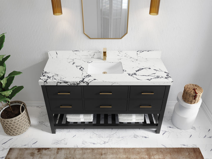 Parker 60 in. W x 22 in. D Single Sink Bathroom Vanity - photo 37
