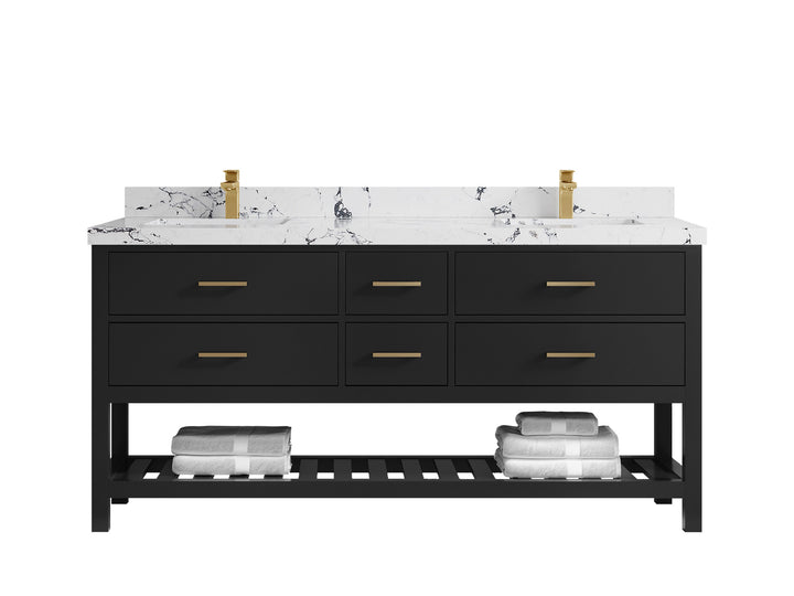 Parker 72 in. W x 22 in. D Double Sink Bathroom Vanity - photo 28