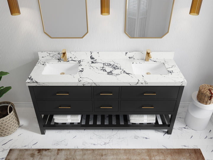 Parker 72 in. W x 22 in. D Double Sink Bathroom Vanity - photo 27