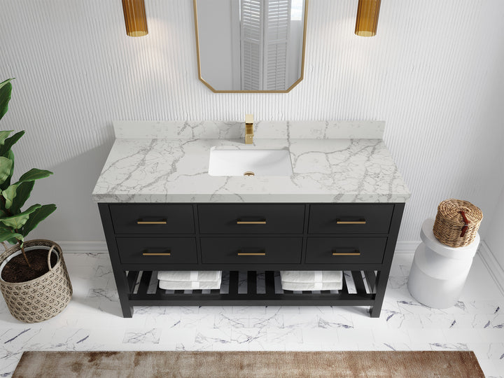 Parker 60 in. W x 22 in. D Single Sink Bathroom Vanity - photo 13