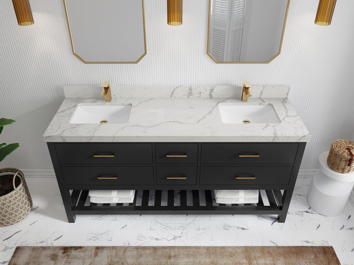 Parker 72 in. W x 22 in. D Double Sink Bathroom Vanity - photo 29