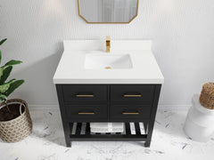 Parker 36 in. W x 22 in. D Single Sink Bathroom Vanity - photo 37
