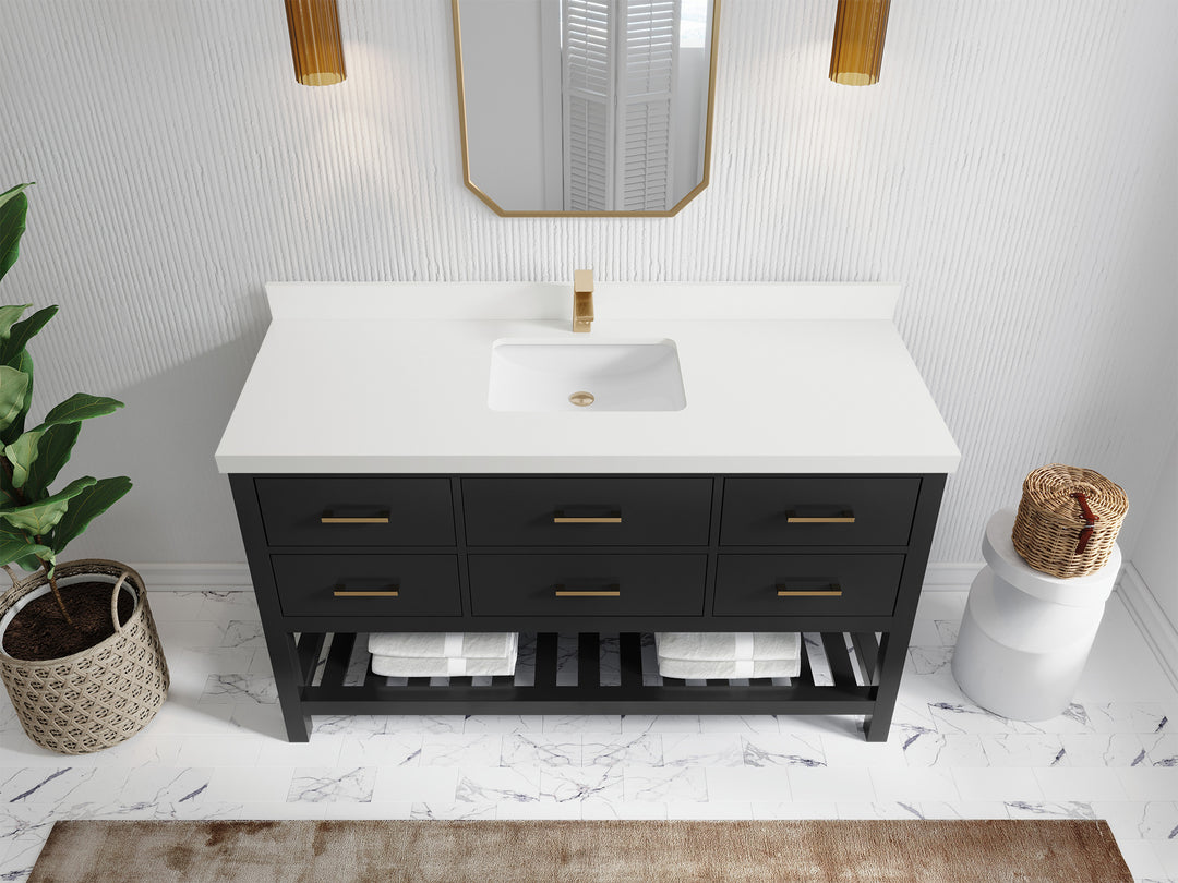 Parker 60 in. W x 22 in. D Single Sink Bathroom Vanity
