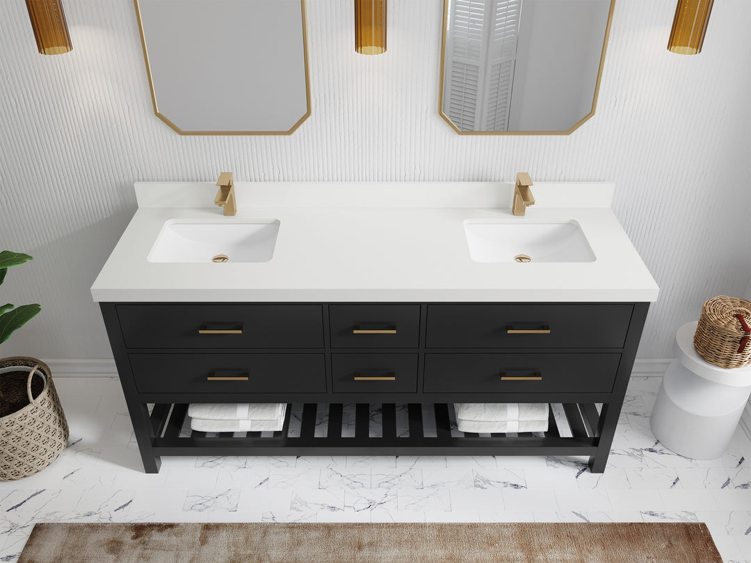 Parker 72 in. W x 22 in. D Double Sink Bathroom Vanity