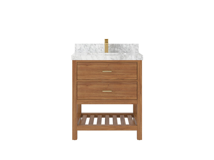 Parker Teak Wood 30 in. W x 22 in. D Single Sink Bathroom Vanity - photo 10