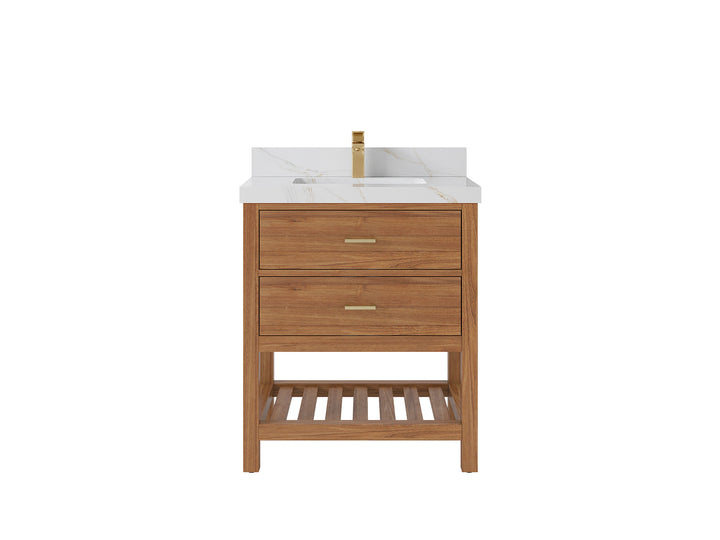 Parker Teak Wood 30 in. W x 22 in. D Single Sink Bathroom Vanity - photo 18