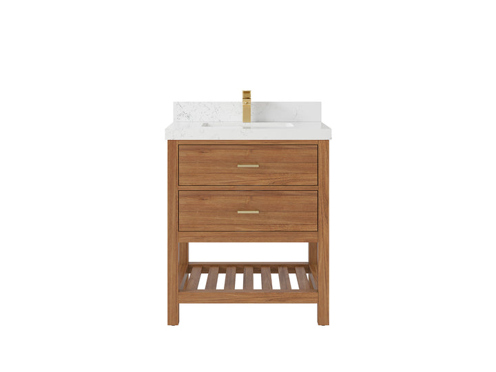 Parker Teak Wood 30 in. W x 22 in. D Single Sink Bathroom Vanity - photo 22