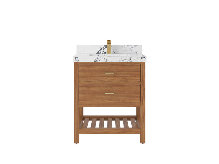 Parker Teak Wood 30 in. W x 22 in. D Single Sink Bathroom Vanity - photo 30