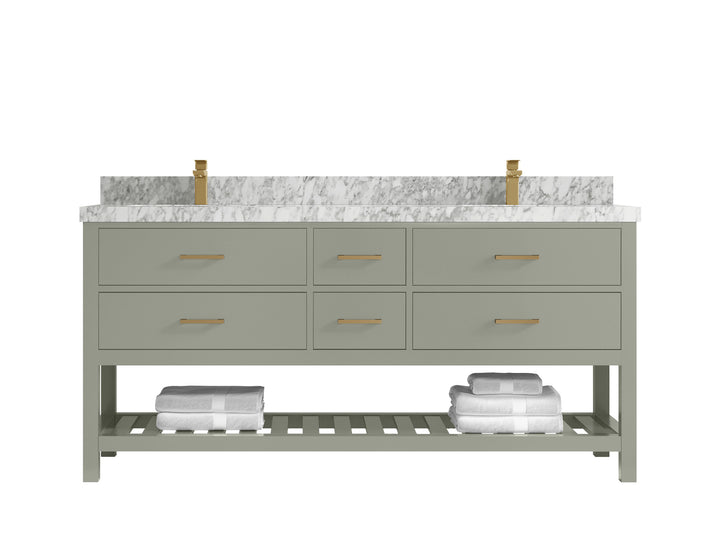 Parker 72 in. W x 22 in. D Double Sink Bathroom Vanity - photo 8
