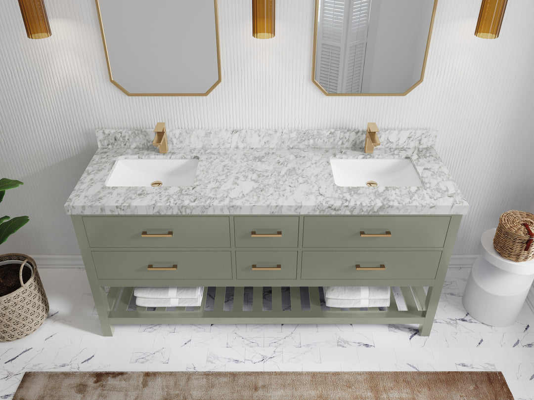 Parker 72 in. W x 22 in. D Double Sink Bathroom Vanity