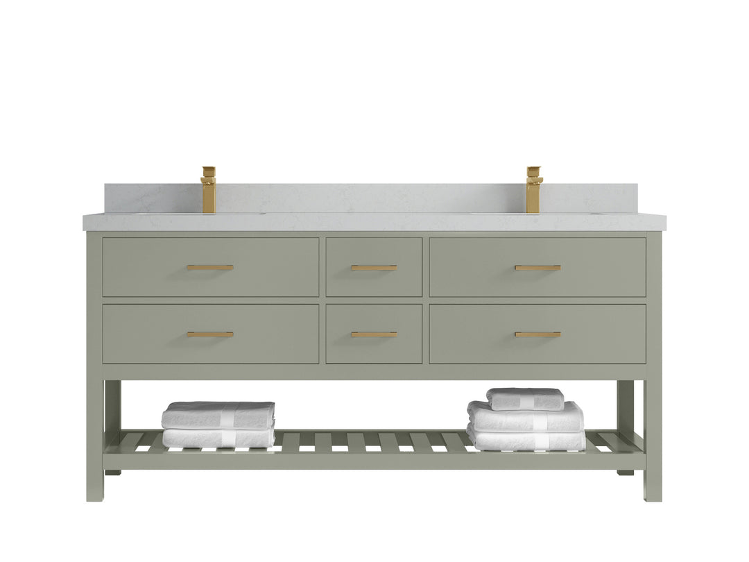 Parker 72 in. W x 22 in. D Double Sink Bathroom Vanity