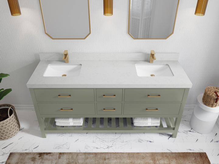 Parker 72 in. W x 22 in. D Double Sink Bathroom Vanity - photo 9