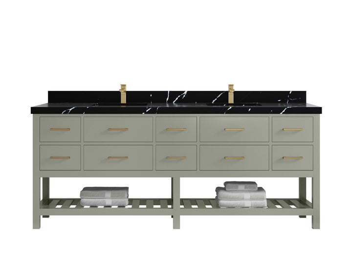 Parker 84 in. W x 22 in. D Double Sink Bathroom Vanity - photo 8