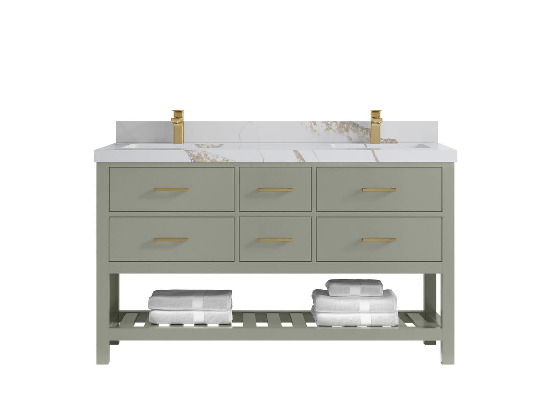 Parker 60 in. W x 22 in. D Double Sink Bathroom Vanity
