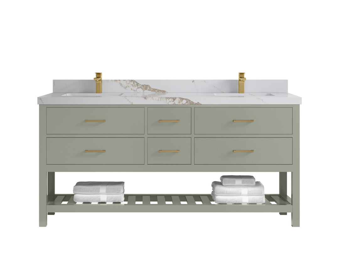 Parker 72 in. W x 22 in. D Double Sink Bathroom Vanity