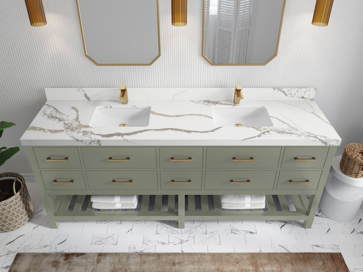 Parker 84 in. W x 22 in. D Double Sink Bathroom Vanity - photo 9
