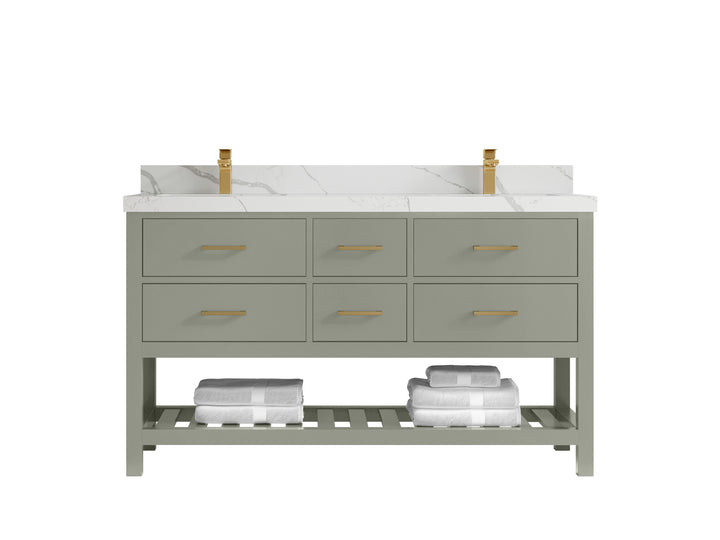Parker 60 in. W x 22 in. D Double Sink Bathroom Vanity - photo 16