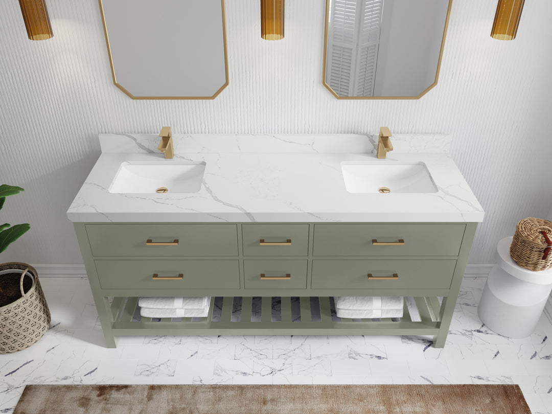 Parker 72 in. W x 22 in. D Double Sink Bathroom Vanity