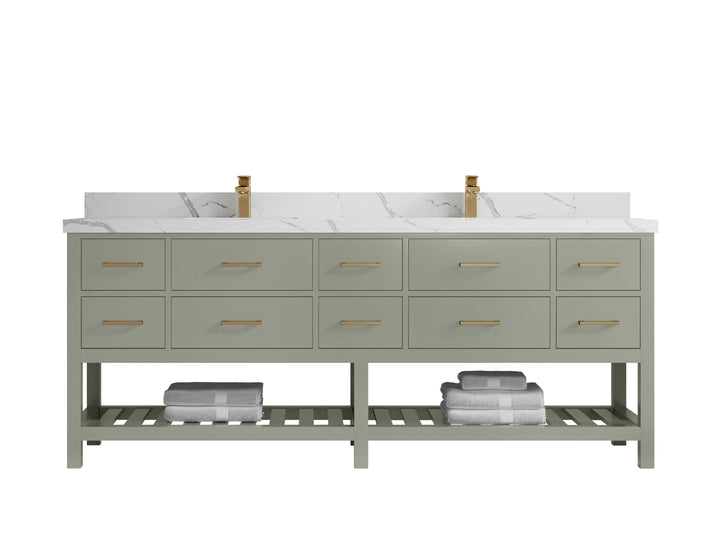Parker 84 in. W x 22 in. D Double Sink Bathroom Vanity - photo 12