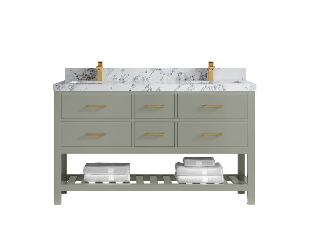 Parker 60 in. W x 22 in. D Double Sink Bathroom Vanity