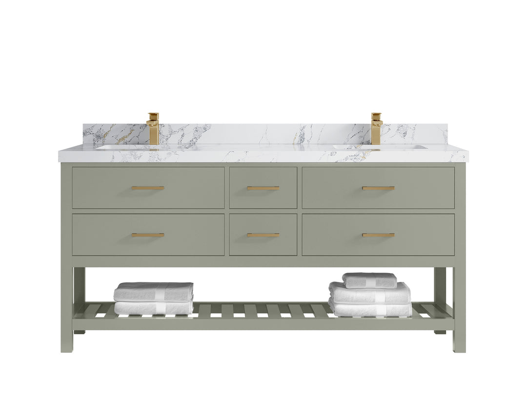Parker 72 in. W x 22 in. D Double Sink Bathroom Vanity
