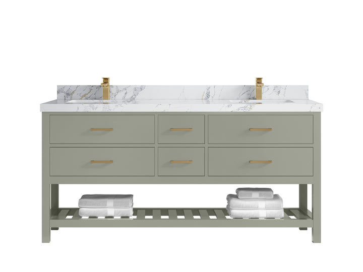 Parker 72 in. W x 22 in. D Double Sink Bathroom Vanity - photo 20
