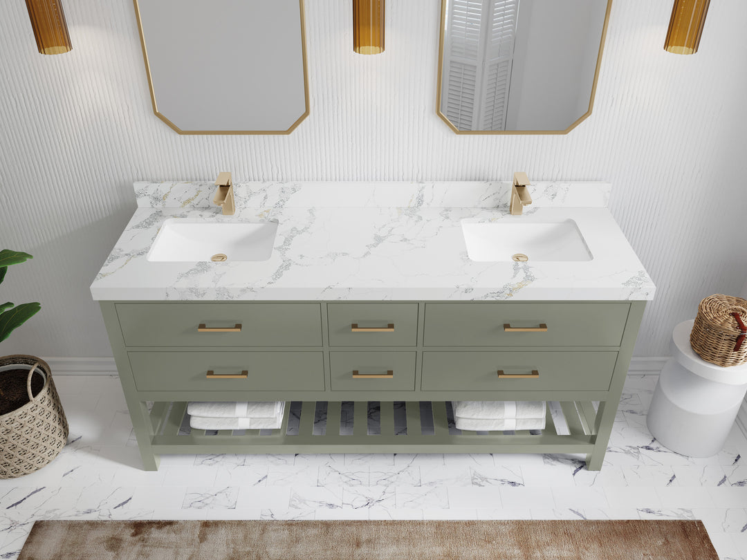 Parker 72 in. W x 22 in. D Double Sink Bathroom Vanity