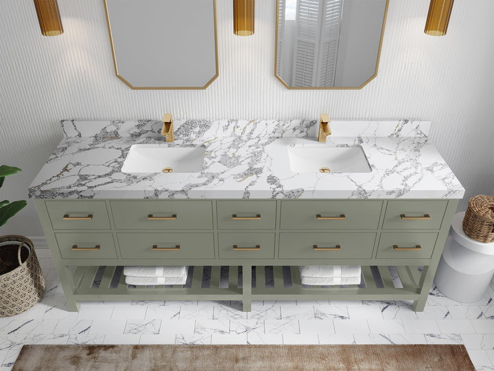 Parker 84 in. W x 22 in. D Double Sink Bathroom Vanity - photo 15