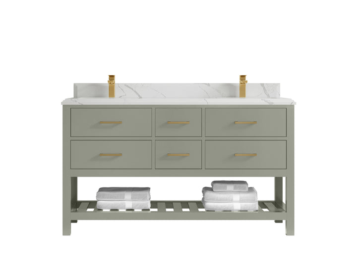 Parker 60 in. W x 22 in. D Double Sink Bathroom Vanity - photo 45