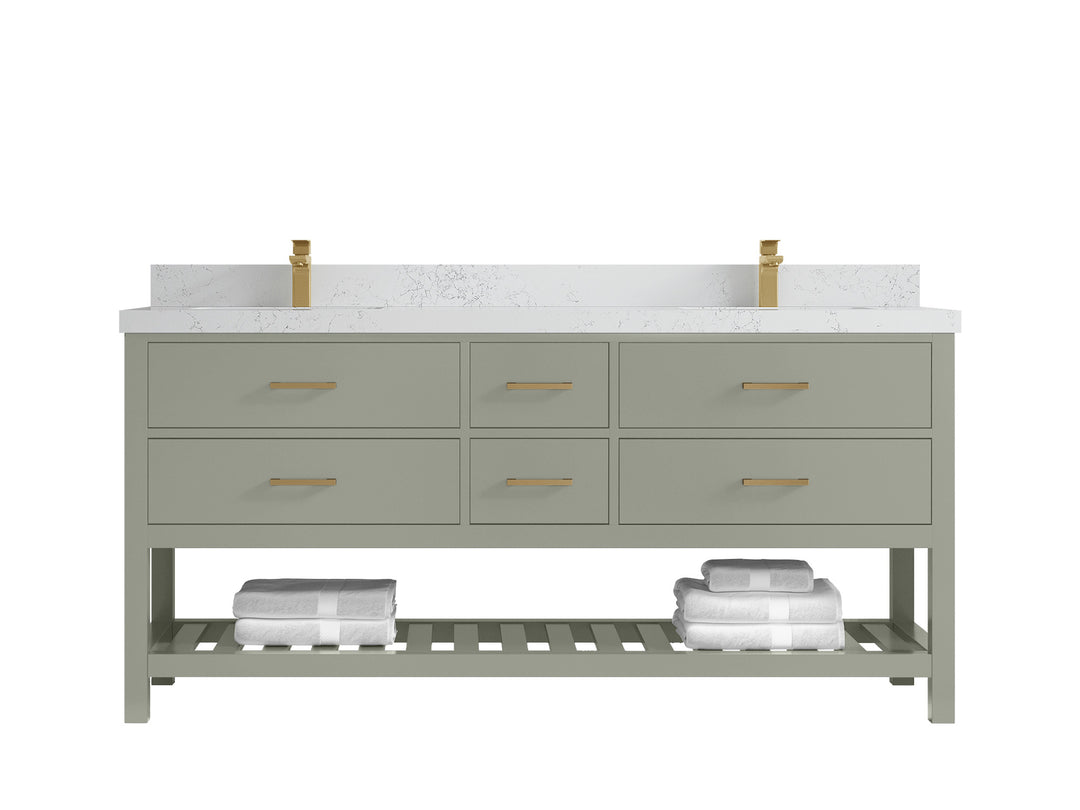 Parker 72 in. W x 22 in. D Double Sink Bathroom Vanity