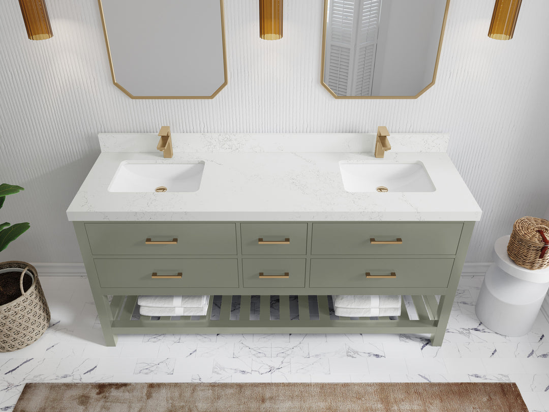 Parker 72 in. W x 22 in. D Double Sink Bathroom Vanity