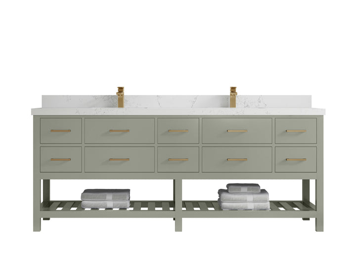 Parker 84 in. W x 22 in. D Double Sink Bathroom Vanity - photo 24