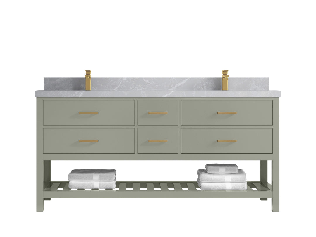 Parker 72 in. W x 22 in. D Double Sink Bathroom Vanity