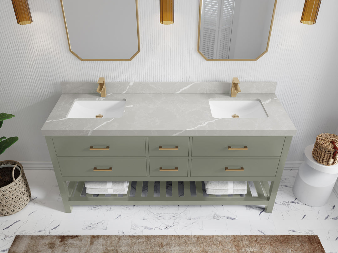 Parker 72 in. W x 22 in. D Double Sink Bathroom Vanity