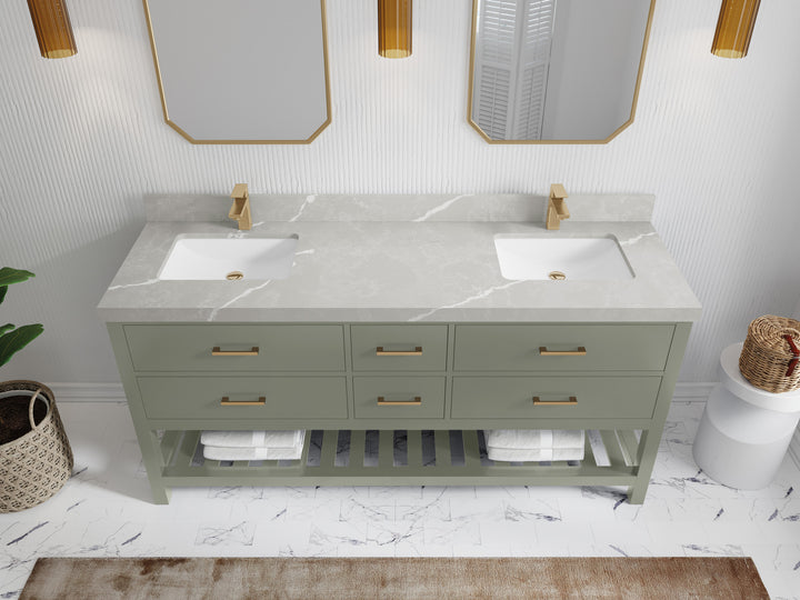 Parker 72 in. W x 22 in. D Double Sink Bathroom Vanity - photo 25