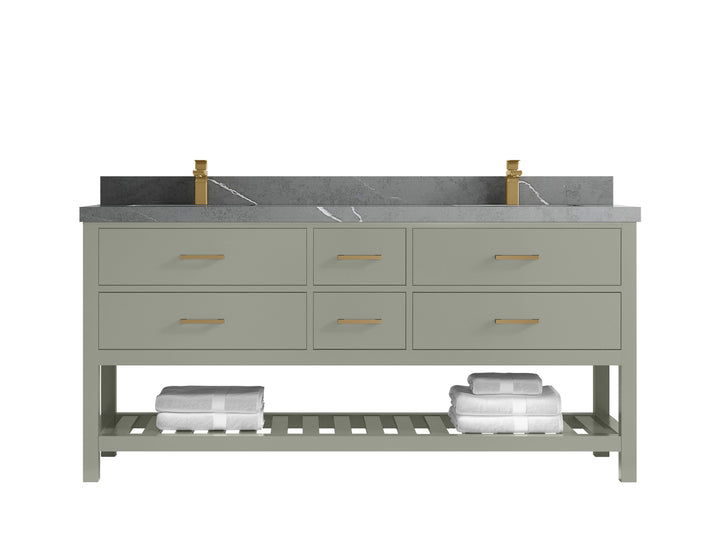 Parker 72 in. W x 22 in. D Double Sink Bathroom Vanity - photo 28