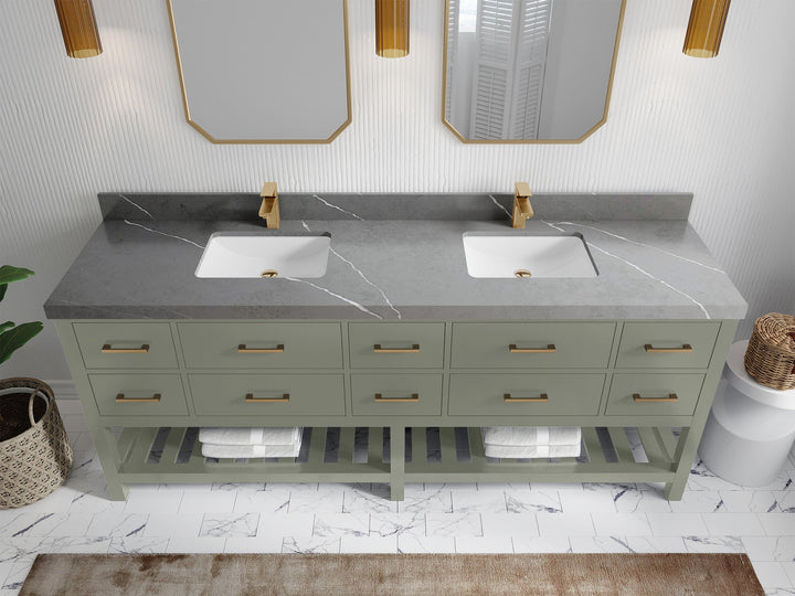Parker 84 in. W x 22 in. D Double Sink Bathroom Vanity - photo 27