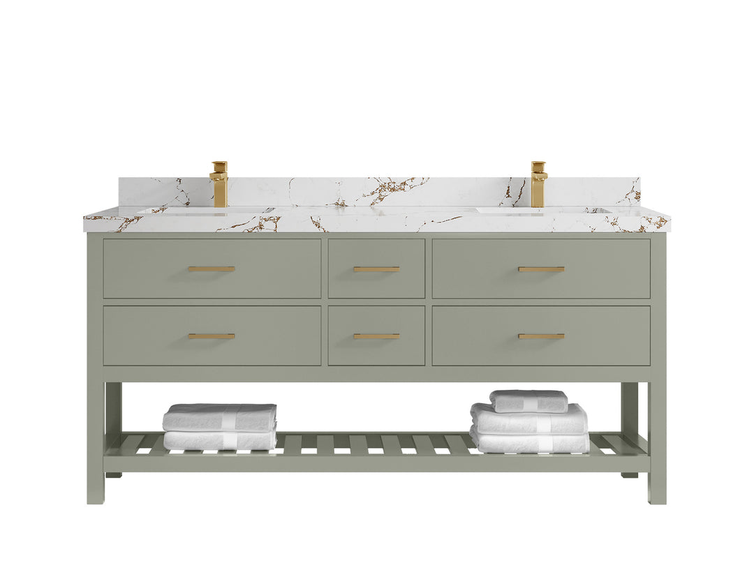 Parker 72 in. W x 22 in. D Double Sink Bathroom Vanity