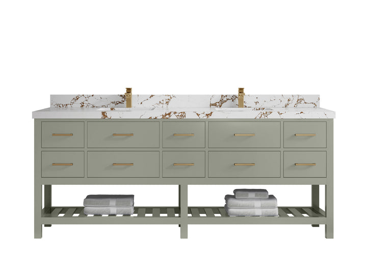 Parker 84 in. W x 22 in. D Double Sink Bathroom Vanity - photo 30