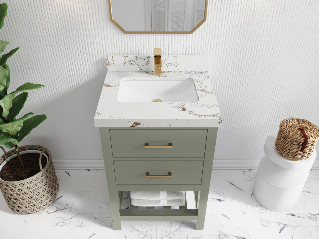 Parker 24 in. W x 22 in. D Single Sink Bathroom Vanity