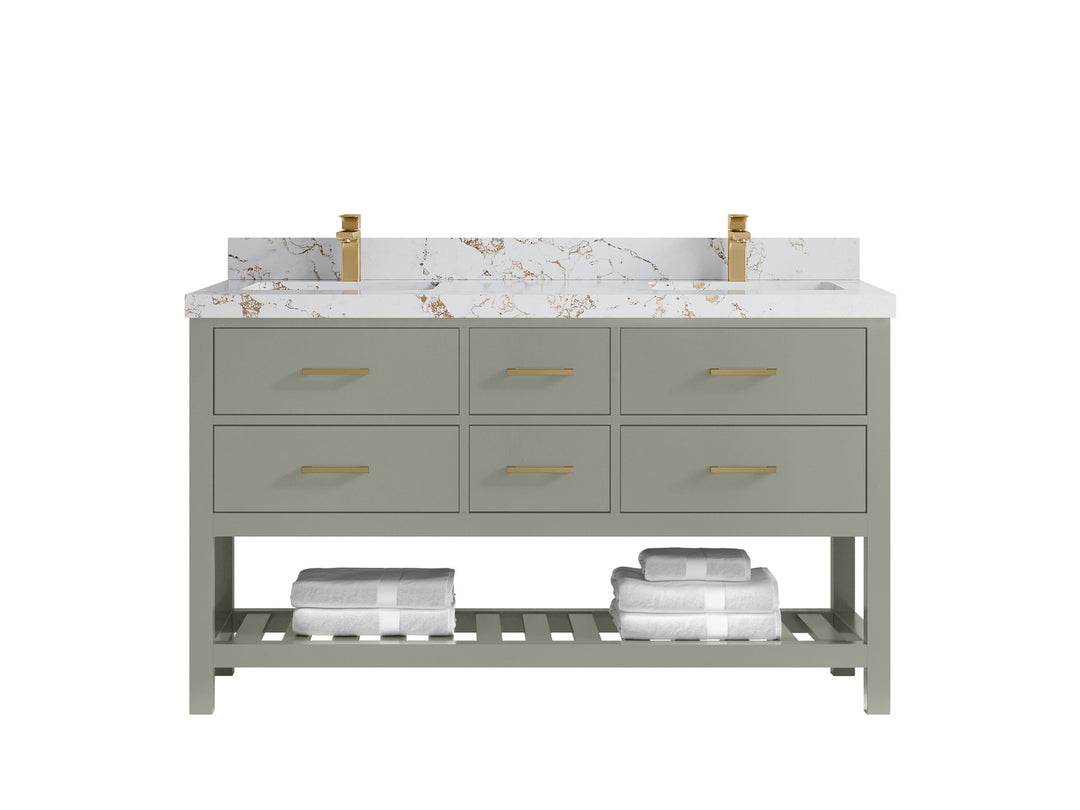 Parker 60 in. W x 22 in. D Double Sink Bathroom Vanity