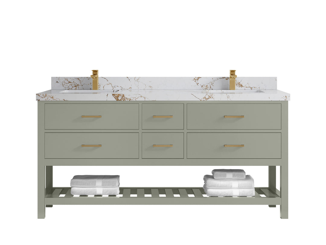 Parker 72 in. W x 22 in. D Double Sink Bathroom Vanity