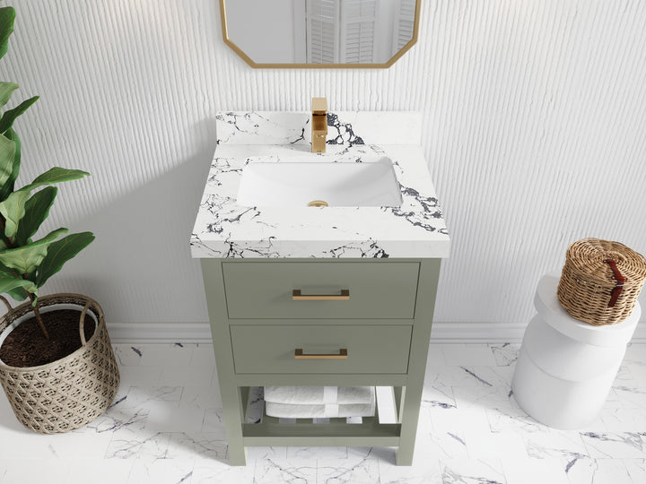 Parker 24 in. W x 22 in. D Single Sink Bathroom Vanity - photo 33
