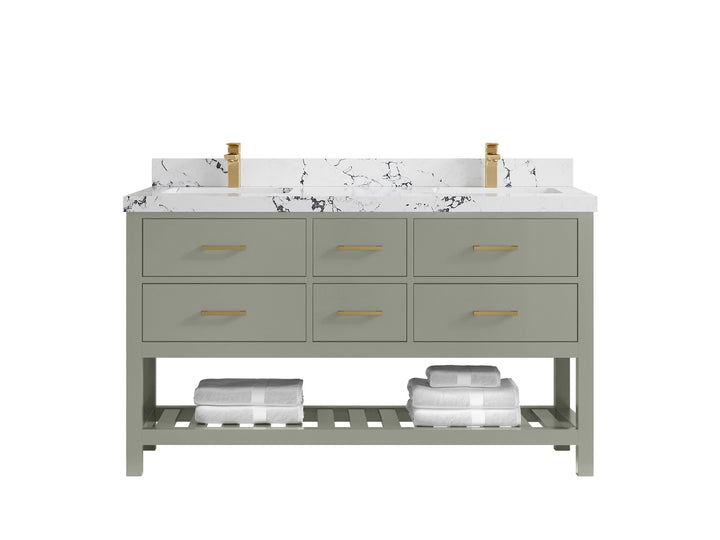 Parker 60 in. W x 22 in. D Double Sink Bathroom Vanity - photo 34