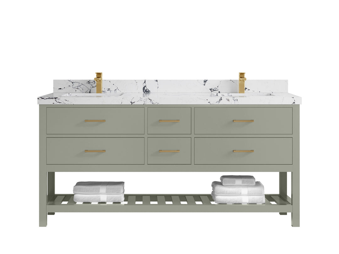 Parker 72 in. W x 22 in. D Double Sink Bathroom Vanity