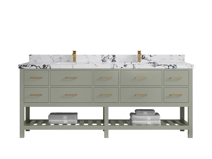 Parker 84 in. W x 22 in. D Double Sink Bathroom Vanity - photo 34