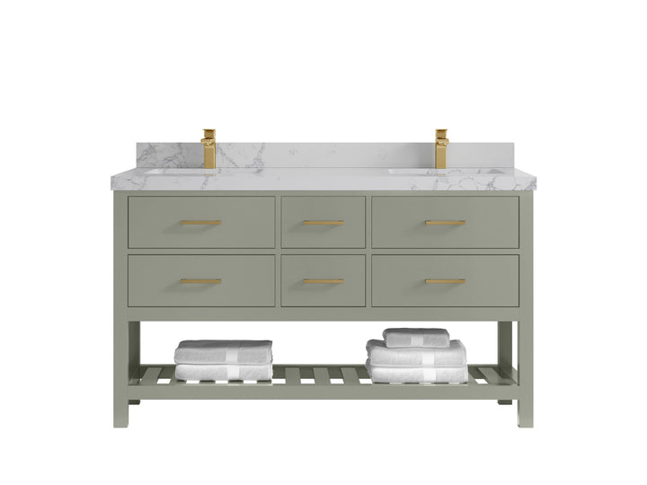 Parker 60 in. W x 22 in. D Double Sink Bathroom Vanity - photo 36