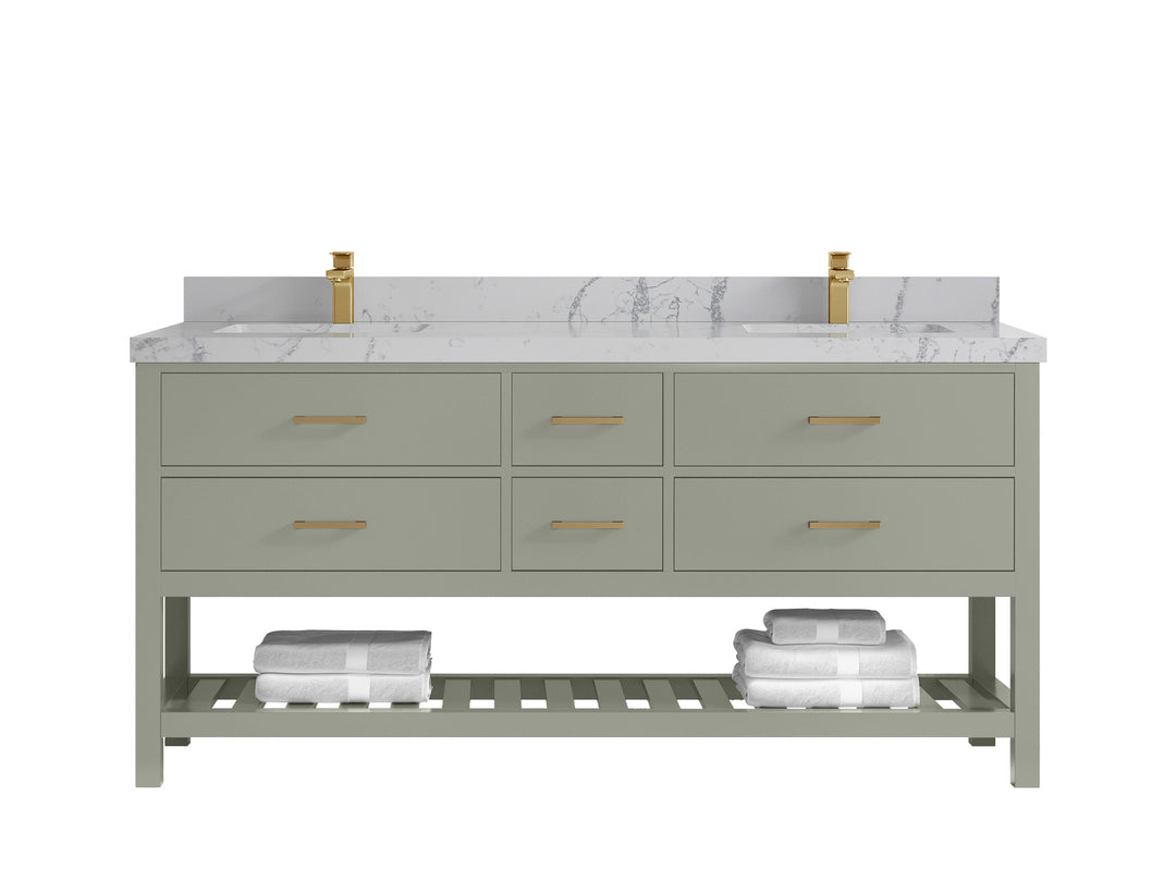 Parker 72 in. W x 22 in. D Double Sink Bathroom Vanity