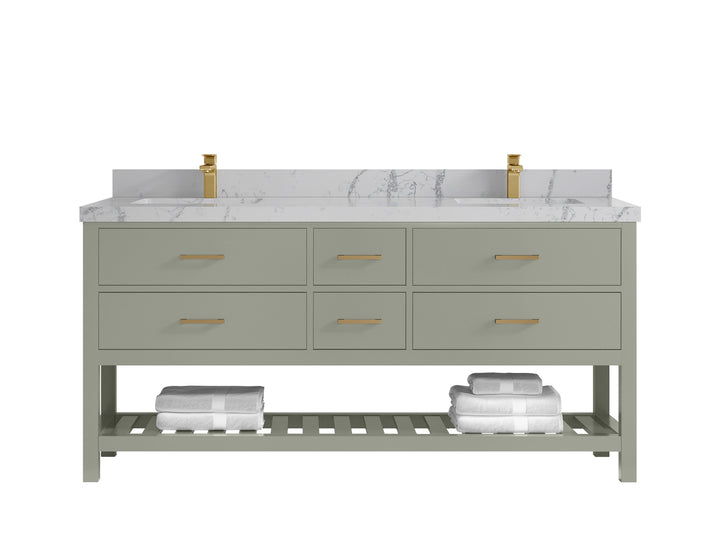 Parker 72 in. W x 22 in. D Double Sink Bathroom Vanity - photo 36